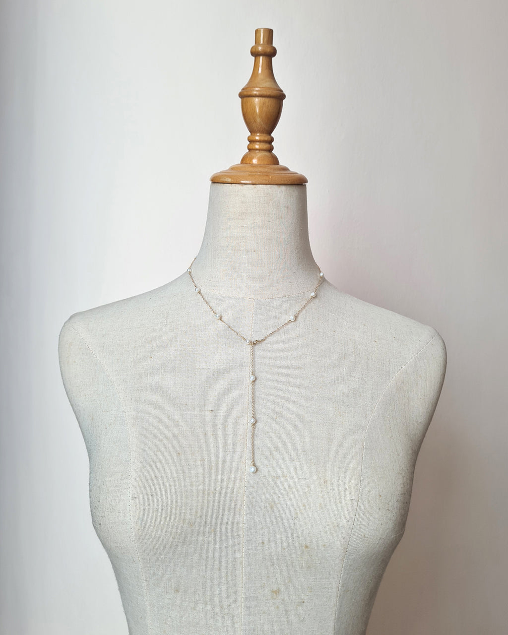 Tiny Floating Pearl Necklace