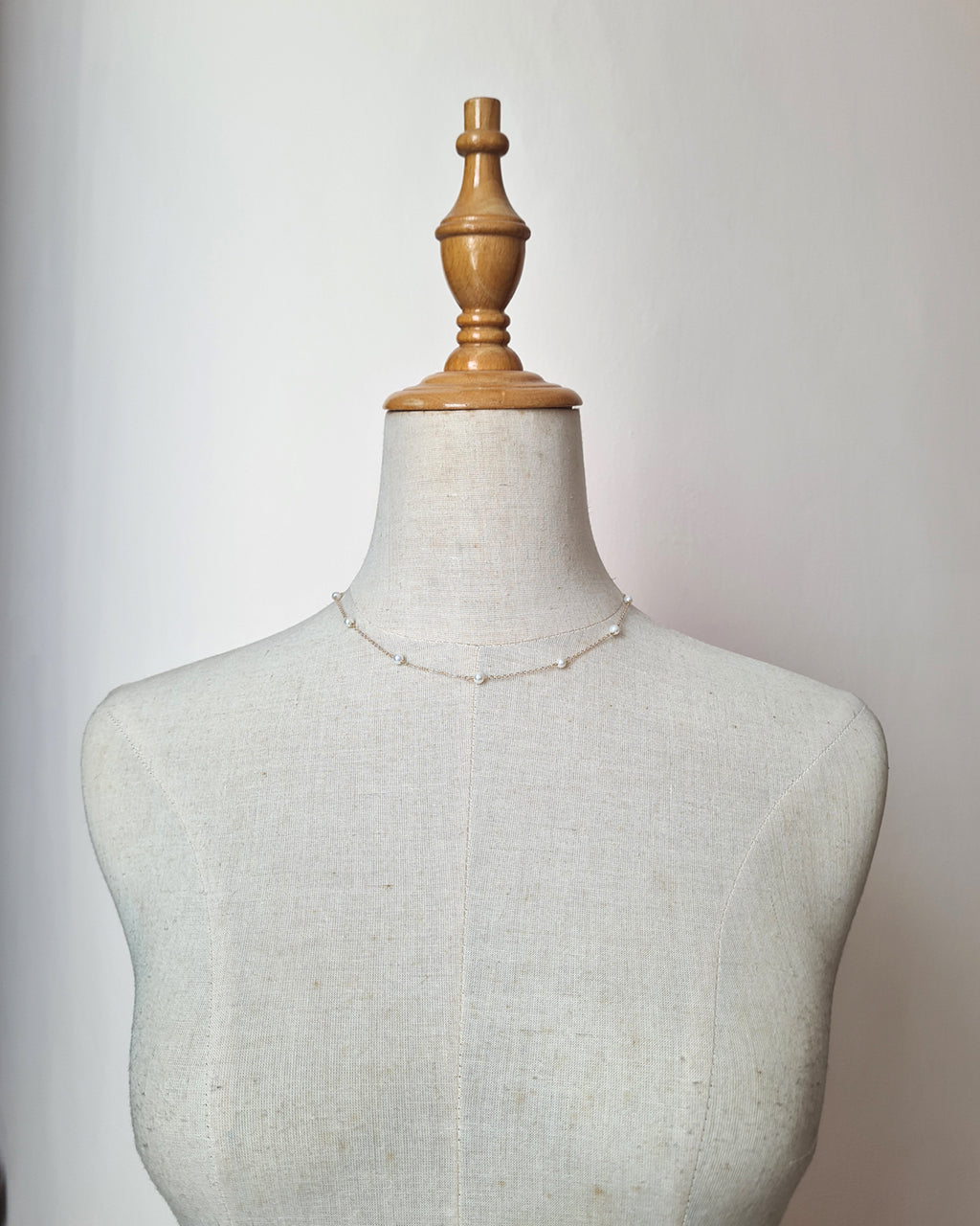 Tiny Floating Pearl Necklace