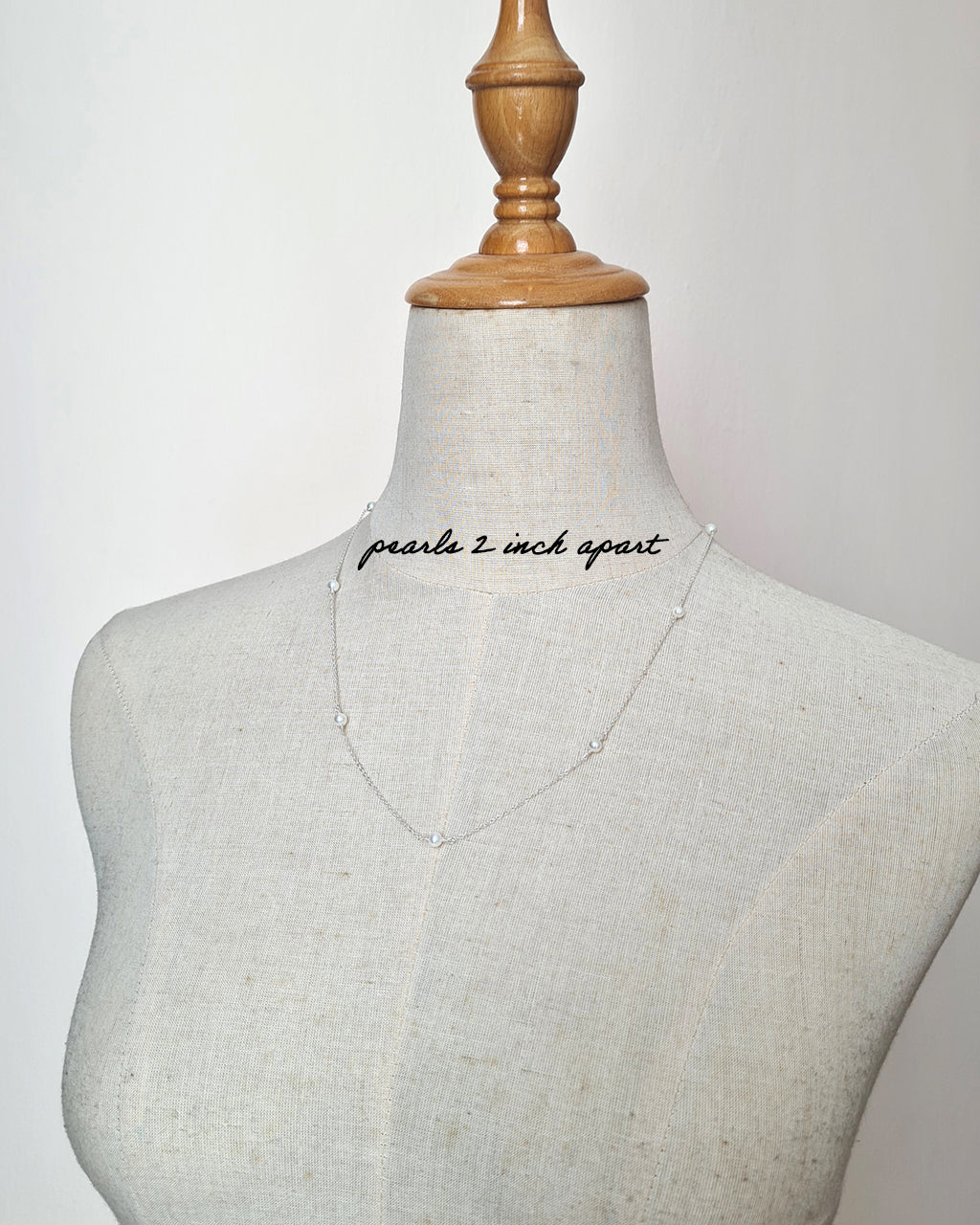 Tiny Pearl Floating Station Necklace Jewelry Set, Bracelet and Earrings, Timeless Pearl in Singapore