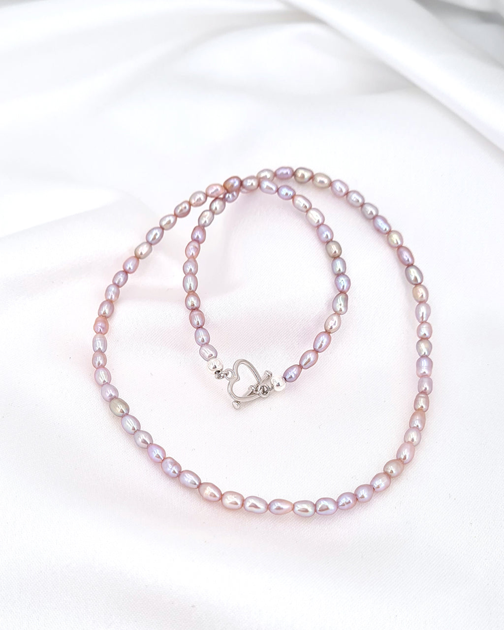 Tiny Baby Pearl Choker Necklace - Lavender Purple Stackable Necklace Jewelry