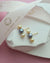 Trinity Silver Blue and Gold Akoya Pearl 18K Gold Stud Earrings - 5mm+ & 6mm+