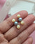 Trinity Silver Blue and Gold Akoya Pearl 18K Gold Stud Earrings - 5mm+ & 6mm+