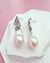 Whimsical Butterfly Big White Baroque Pearl Earrings, Everyday Luxury, Modern Pearl Jewelry