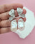 Whimsical Butterfly Big White Baroque Pearl Earrings, Everyday Luxury, Modern Pearl Jewelry