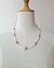 White Keshi Pearl Strand Necklace accented with Purple Edison Pearls, Handmade in Singapore