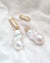 Refined White Baroque Pearl Earrings - Detachable | Wedding Pearl Earrings for Bride