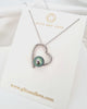 Tahitian Pearl Pendant Necklace Sterling Silver Heart Necklace