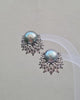 Tahitian Pearl Earrings - Cluster Latch Back Earrings Sterling Silver