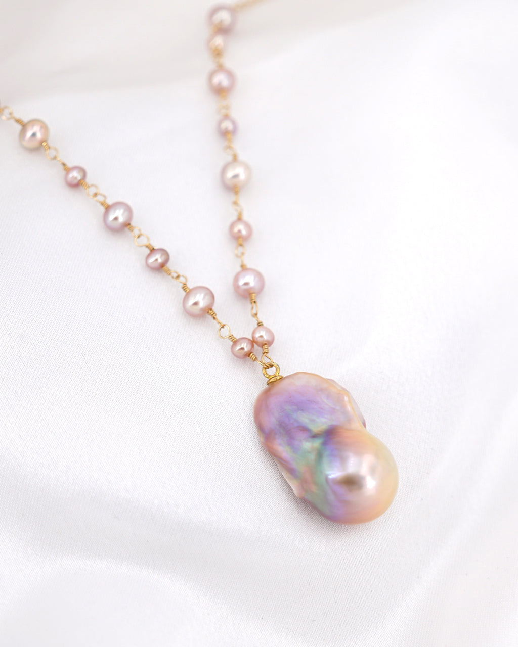 Purple Baroque Pearl Necklace - Wedding Bridal Jewelry for Brides and Bridesmaids | Singapore