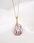 Baroque Pearl Pendant Gold Necklace - Metallic Purple - Wedding Bridal Jewelry for Brides and Bridesmaids | Singapore