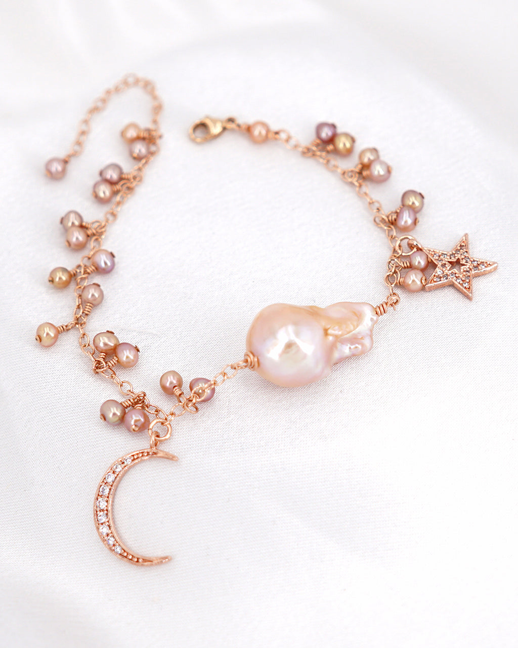 Gold And Pink Star Bracelet