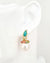 Classy Gemstone Cluster & Metallic White Edison Pearl Earrings - Green Chalcedony | Modern Wedding Pearl Jewelry for Brides