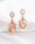 Statement Baroque Pearl Earrings - Purple Golden Flameball - Wedding Bridal Jewelry for Brides and Bridesmaids | Singapore