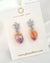 Keshi Pearl Starfish Crystal Earrings - Purple Gold Pink Keshi Pearls - Wedding Bridal Jewelry for Brides and Bridesmaids | Singapore
