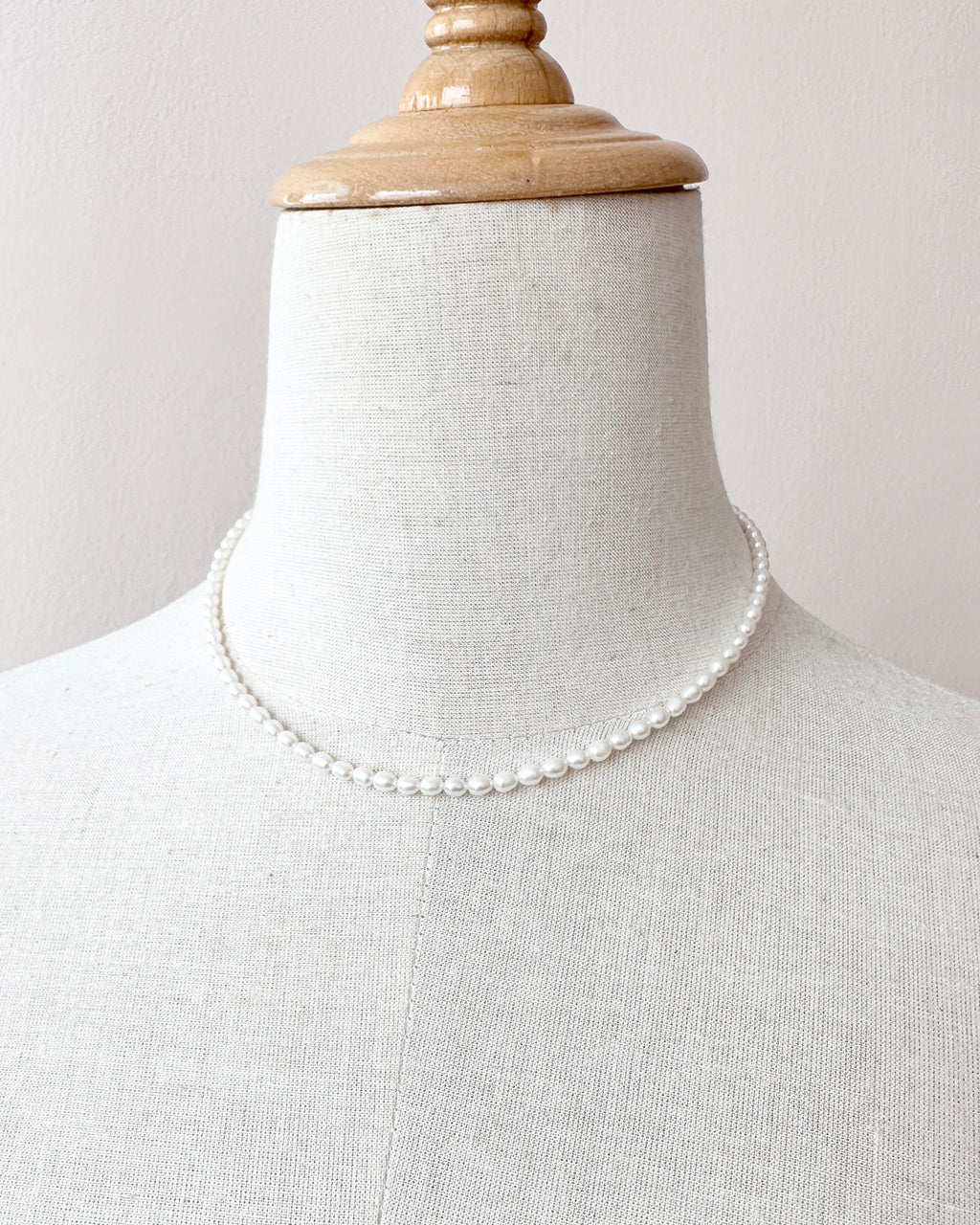 Tiny Pearl Necklace - White Freshwater Pearl Jewelry