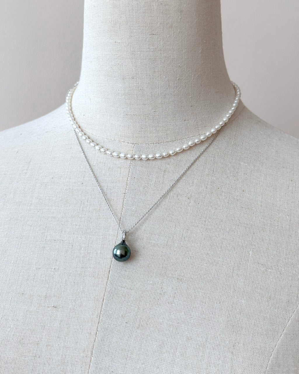 Tiny Pearl Necklace - White Freshwater Pearl Jewelry