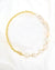Gold Filled Hardware Link x Metallic White Large Keshi Baroque Pearl Statement Necklace