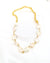 Gold Filled Hardware Link x Metallic White Large Keshi Baroque Pearl Statement Necklace