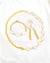 Gold Filled Hardware Link x Metallic White Large Keshi Baroque Pearl Statement Necklace