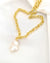 Gold Filled Hardware Link x Metallic White Large Keshi Baroque Pearl Necklace