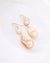 Golden Pink Baroque Pearl Earrings - Simple - Wedding Bridal Jewelry for Brides and Bridesmaids | Singapore