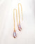Metallic Baroque Pearl Threader Earrings | Freshwater Pearl Jewelry