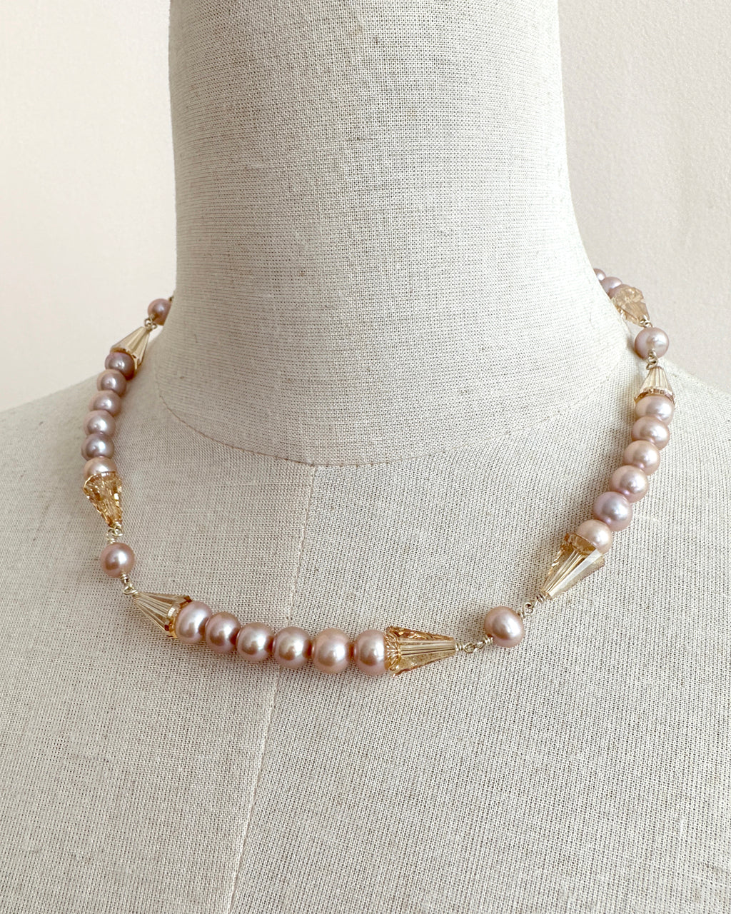 Modern Edgy Pearl Necklace | Pearl Jewelry