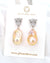 Peach Fuzz Baroque Pearls Panther Earrings