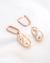 Pink Baroque Pearl Rectangular Hoop Earrings - Rose Gold - Wedding Bridal Jewelry for Brides and Bridesmaids | Singapore
