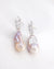 Purple Baroque Pearl Earrings - Fairy Wings - Wedding Bridal Jewelry for Brides and Bridesmaids | Singapore