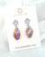 Baroque Pearl Clover Crystal Earrings - Purple Gold Pink Pearls