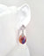 Baroque Pearl Clover Crystal Earrings - Purple Gold Pink Pearls 