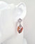 Baroque Pearl Clover Crystal Earrings - Purple Gold Pink Pearls 