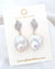Baroque Pearl Jewelry | Statement Spiral Baroque Pearl Earrings - Icy White