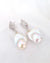 Baroque Pearl Jewelry | Statement Spiral Baroque Pearl Earrings - Icy White