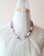 Boho Style White Baroque Pearl Necklace - Amethyst
